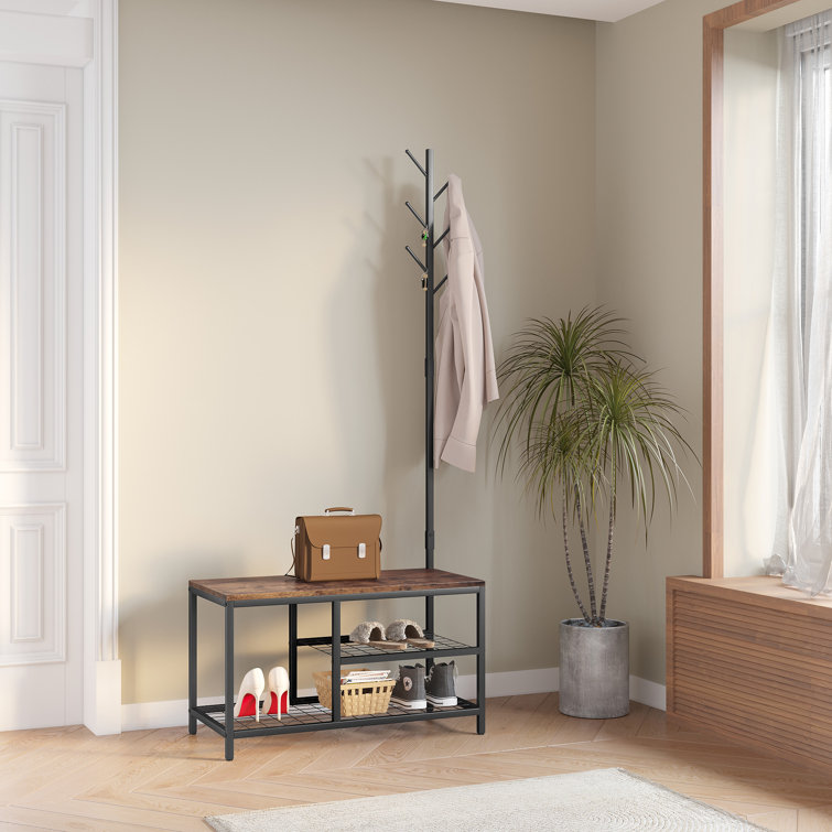 Trent Austin Design® Jent Iron Hall Tree with Bench and Shoe Storage